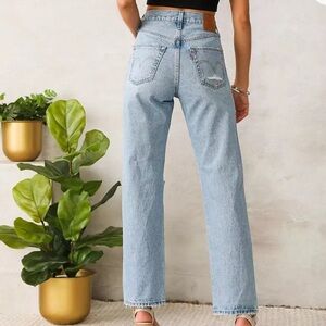 Levi’s Premium 501 90’s Women’s Straight Leg Distressed Jeans- 100% Cotton